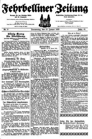 Fehrbelliner Zeitung on Jan 23, 1930