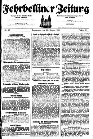 Fehrbelliner Zeitung vom 29.01.1931