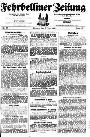 Fehrbelliner Zeitung on Jun 9, 1931