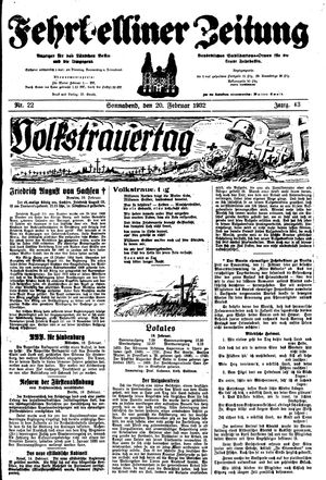 Fehrbelliner Zeitung vom 20.02.1932