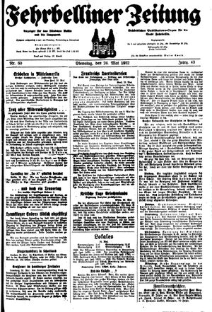 Fehrbelliner Zeitung vom 24.05.1932