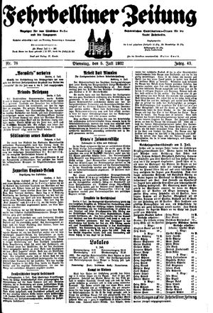 Fehrbelliner Zeitung vom 05.07.1932