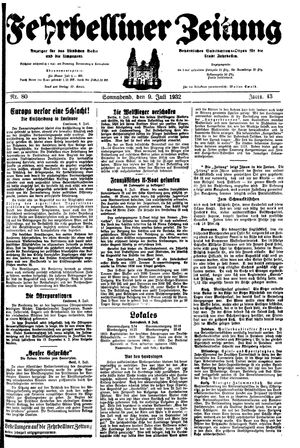 Fehrbelliner Zeitung vom 09.07.1932