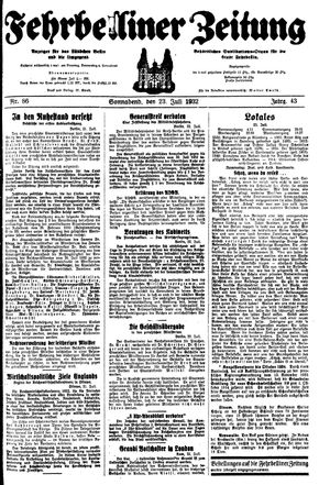 Fehrbelliner Zeitung vom 23.07.1932