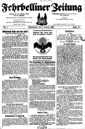 Fehrbelliner Zeitung vom 03.01.1934