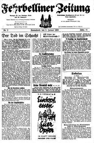 Fehrbelliner Zeitung vom 06.01.1934