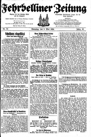 Fehrbelliner Zeitung vom 08.05.1934