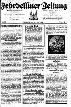 Fehrbelliner Zeitung vom 12.05.1934