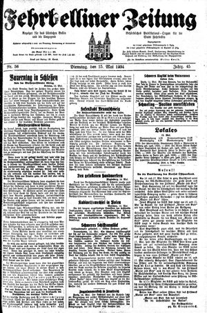 Fehrbelliner Zeitung vom 15.05.1934
