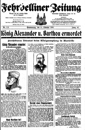 Fehrbelliner Zeitung vom 11.10.1934