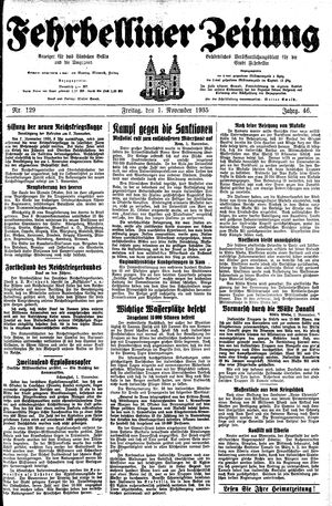 Fehrbelliner Zeitung vom 01.11.1935