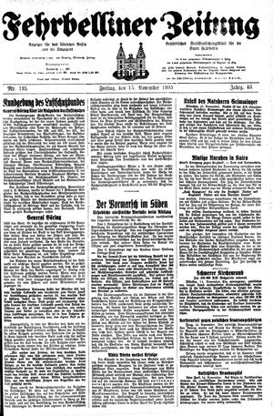 Fehrbelliner Zeitung on Nov 15, 1935