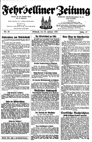 Fehrbelliner Zeitung vom 26.02.1936