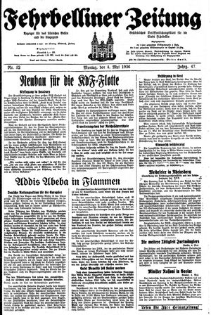 Fehrbelliner Zeitung vom 04.05.1936