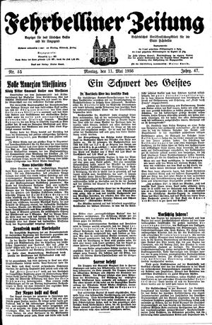 Fehrbelliner Zeitung vom 11.05.1936