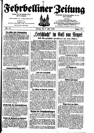 Fehrbelliner Zeitung vom 06.05.1938
