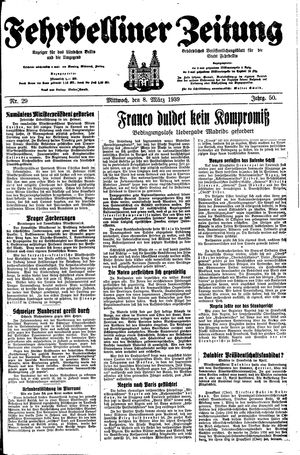 Fehrbelliner Zeitung on Mar 8, 1939