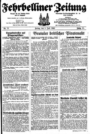 Fehrbelliner Zeitung vom 05.07.1940