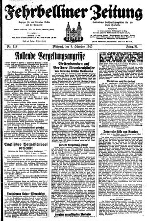 Fehrbelliner Zeitung vom 09.10.1940