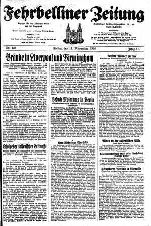 Fehrbelliner Zeitung vom 11.11.1940
