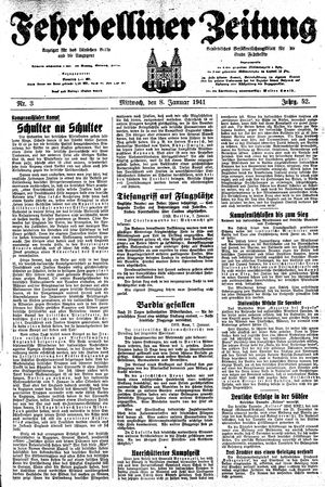 Fehrbelliner Zeitung vom 08.01.1941