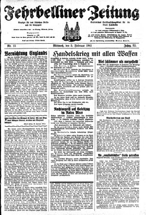Fehrbelliner Zeitung vom 05.02.1941