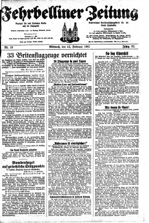 Fehrbelliner Zeitung vom 12.02.1941