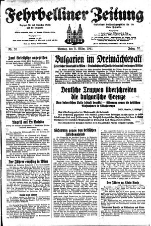 Fehrbelliner Zeitung vom 03.03.1941