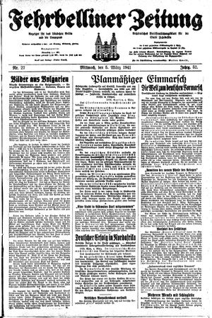 Fehrbelliner Zeitung vom 05.03.1941