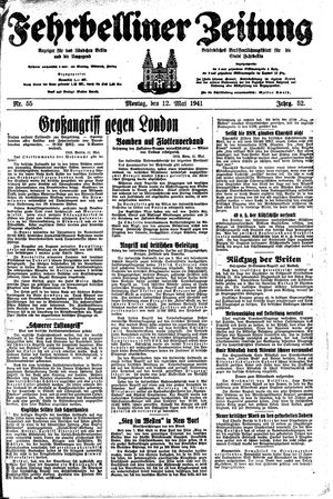 Fehrbelliner Zeitung vom 12.05.1941