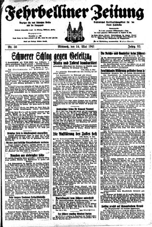 Fehrbelliner Zeitung vom 14.05.1941