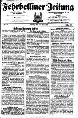 Fehrbelliner Zeitung vom 19.05.1941