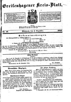Greifenhagener Kreisblatt vom 04.12.1844