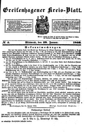 Greifenhagener Kreisblatt vom 28.01.1846