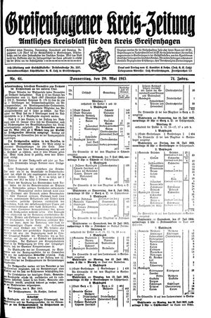 Greifenhagener Kreiszeitung vom 20.05.1915