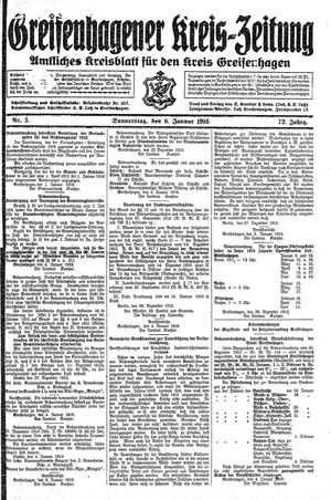 Greifenhagener Kreiszeitung vom 06.01.1916