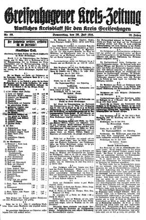 Greifenhagener Kreiszeitung vom 20.07.1916