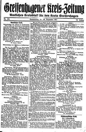 Greifenhagener Kreiszeitung on Dec 20, 1917