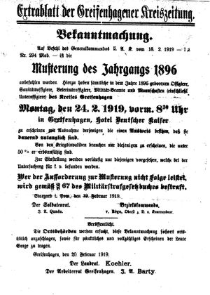 Greifenhagener Kreiszeitung vom 18.02.1919