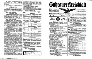 Guhrauer Anzeiger an der Schlesisch-Posener Grenze on Jan 23, 1915