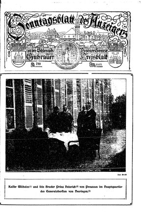 Guhrauer Anzeiger an der Schlesisch-Posener Grenze vom 10.07.1915