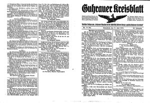 Guhrauer Anzeiger an der Schlesisch-Posener Grenze vom 31.07.1915