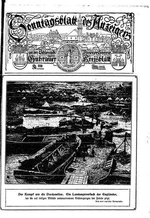Guhrauer Anzeiger an der Schlesisch-Posener Grenze vom 07.08.1915