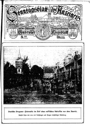 Guhrauer Anzeiger an der Schlesisch-Posener Grenze vom 04.09.1915