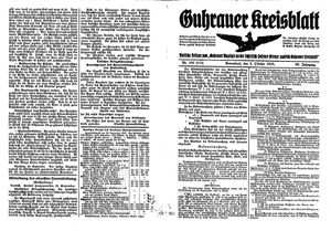 Guhrauer Anzeiger an der Schlesisch-Posener Grenze on Oct 2, 1915