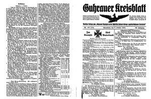 Guhrauer Anzeiger an der Schlesisch-Posener Grenze vom 09.10.1915
