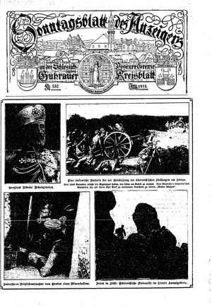 Guhrauer Anzeiger an der Schlesisch-Posener Grenze on Oct 9, 1915