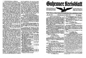 Guhrauer Anzeiger an der Schlesisch-Posener Grenze vom 23.10.1915