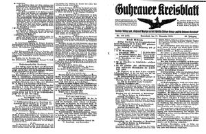 Guhrauer Anzeiger an der Schlesisch-Posener Grenze vom 13.11.1915