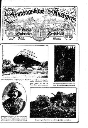 Guhrauer Anzeiger an der Schlesisch-Posener Grenze vom 04.12.1915